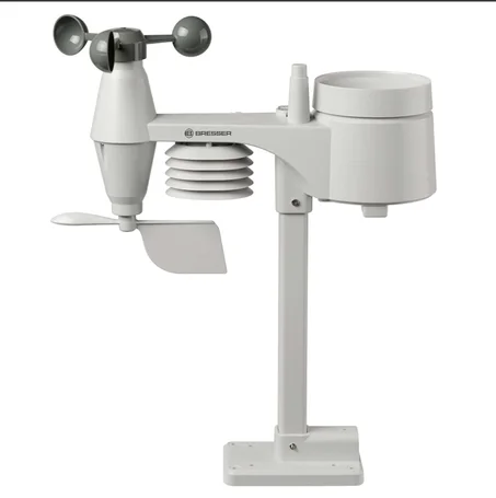 Station météo BRESSER 5 en 1 - Multi-capteurs - Radiocommande - Fonction alarme - (Blanc)