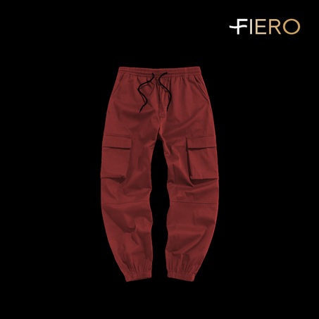 Jogger à poches rouge