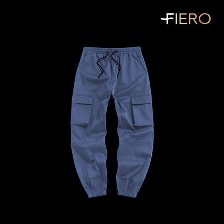 Jogger à poches bleu