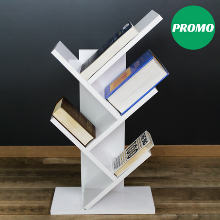 Arbre Bibliothèque en Bois 5 Étagère