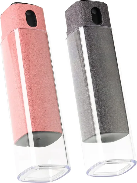 CUIUD Kit de limpieza de pantalla táctil 2 piezas, limpiador de pantalla para teléfono, tableta y automóvil, spray dos en uno y paño de microfibra