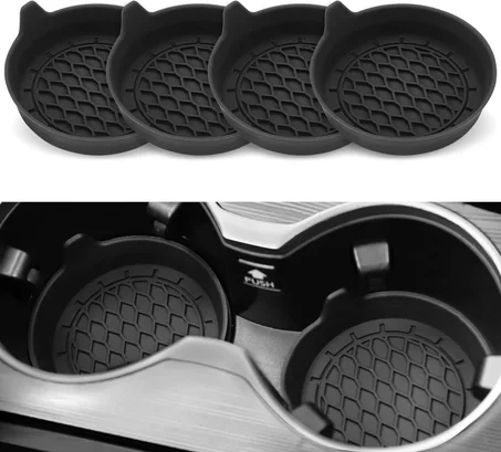 SINGARO - Posavasos para tazas de automóvil, inserto de portavasos de silicona, portavasos universales antideslizantes, accesorios para el interior del automóvil para mujeres y hombres, juego