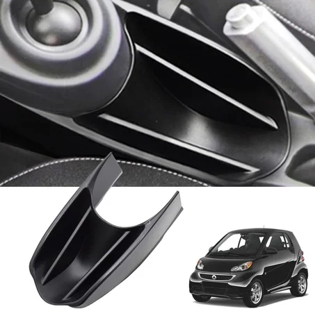 AUTOXBERT Caja de consola de cambio de engranajes para Mercedes Benz Smart 453 Fortwo almacenamiento de coche 2015 2016 2017 2018 2019 bandeja organizadora central
