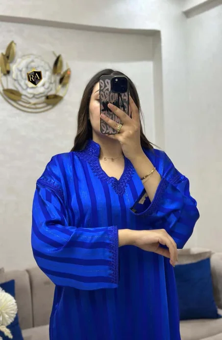 Robe gandoura en crêpe jawhara trés bonne qualité