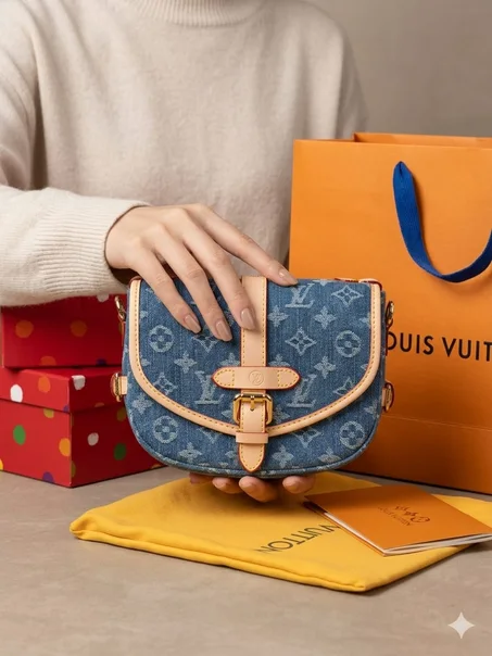 Sac Bandoulière / Crossbody Denim – Bleu Élégant