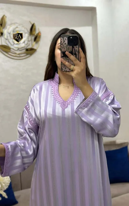 Robe gandoura en crêpe jawhara trés bonne qualité