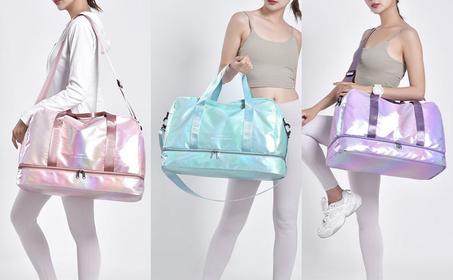 حقيبة سفر نسائية عصرية لامعة