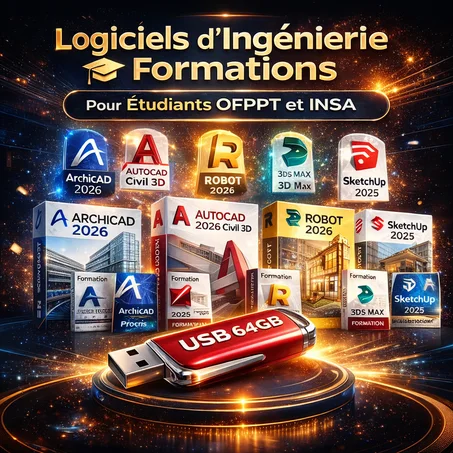 Clé USB 64GB – Pack Ingénierie & Architecture 2026