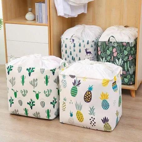 pack de 2 Paniers de Rangement en Tissu