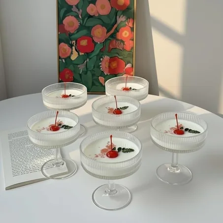 🍨 Coupes à Dessert sur Pied Élégance – 6pcs