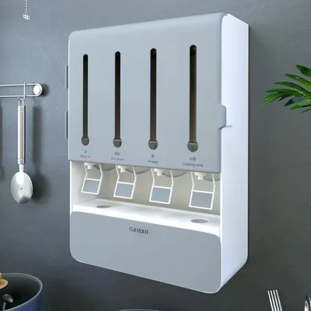 Distributeur mural multifonction pour huile et sauces