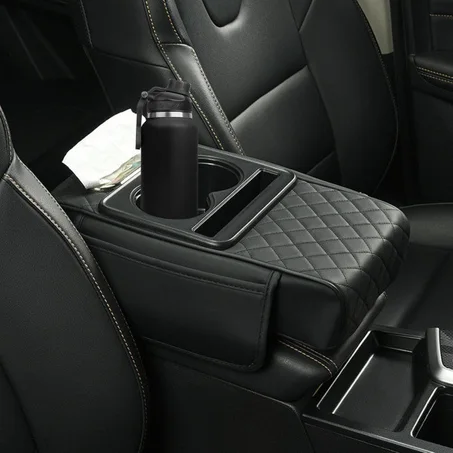 🚗 Couvre-Accoudoir avec Porte-Gobelets