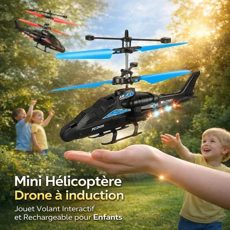 🚁 Mini Hélicoptère Drone à Induction – Jouet