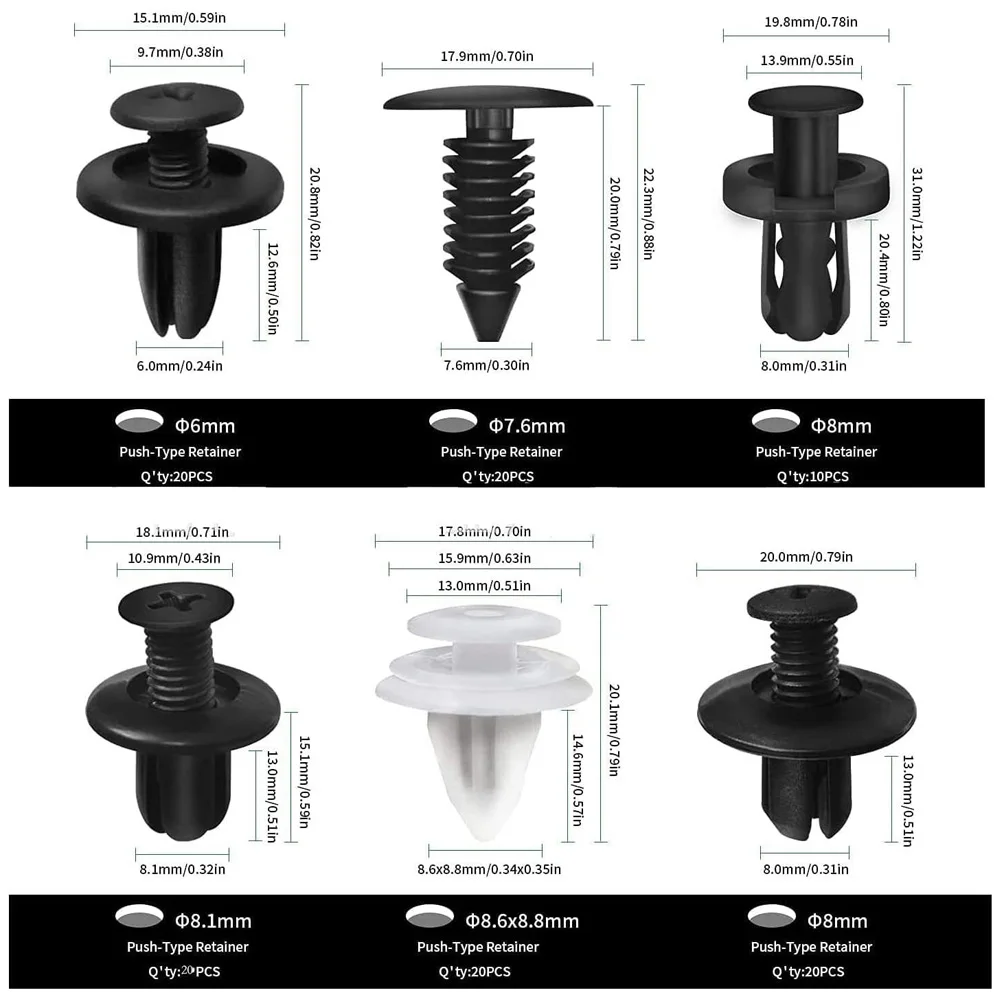 🔧 Kit de Clips de Fixation Auto – 415 Pièces
