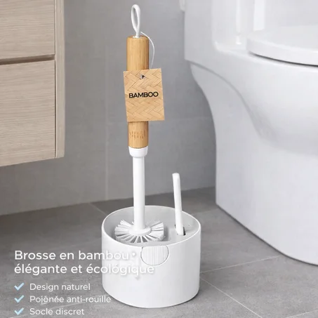 Brosse WC en Bambou avec Support