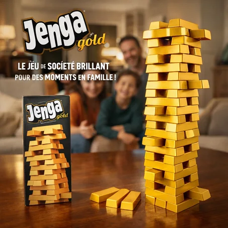 🏗️ Jeu Jenga Gold , Réflexion & Défi en Famille