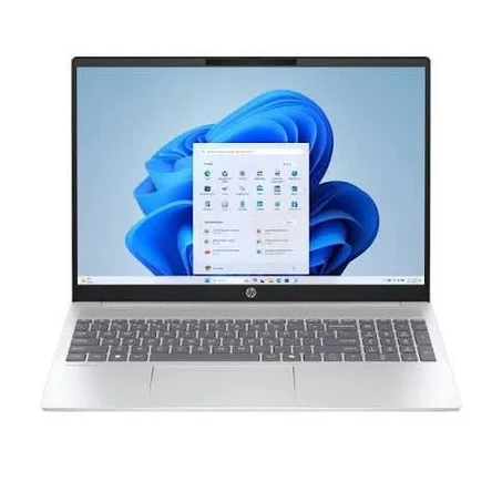 Hp Omnibook 5 laptop AI PC 16-Af1017nia, Intel Core ultra 5 225u (up to 4.8ghz), 512gb ssd, 16gb ram, 16" backlit keyboard with numeric keypad up to 13 hours battery life glacier silver colou