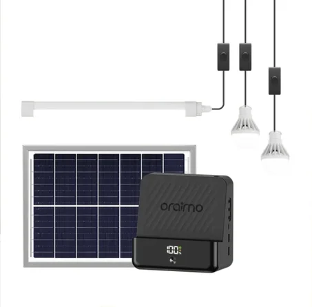 Oraimo High Definition Professional Advanced PowerSolar with LiFeP04 10-Year Lifespan 22.5W Charging Solar Home Power System