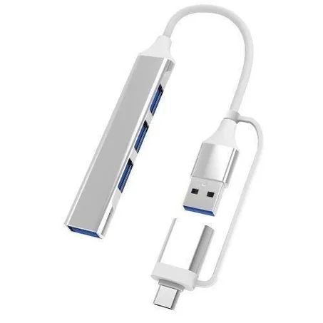 Double Headed 4 in 1 Type-C Hub Multiport Dock Station USB Hub adapter With USB3.0