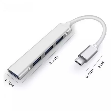 USB HUB 4 Ports USB Hub Adjustable Adapter
