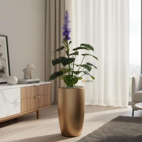 Pot Biseauté & plante artificielle