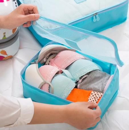 حقيبة تخزين الملابس مكونة من 6 قطع/ حقيبة سفر