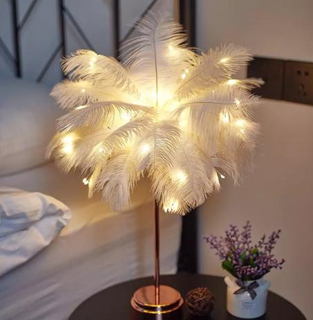 veilleuse LED en forme de plume