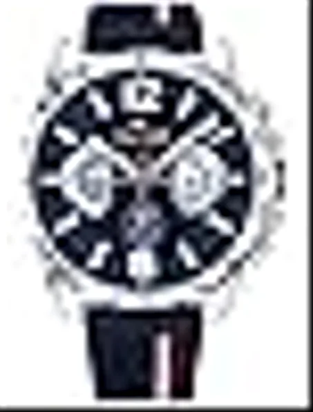 ساعة يد بمينا فضي وأبيض وسوار جلد بيج للنساء من تومي هيلفيجر