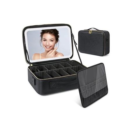 Trousse de Maquillage avec Miroir LED - 3 Modes d'Éclairage