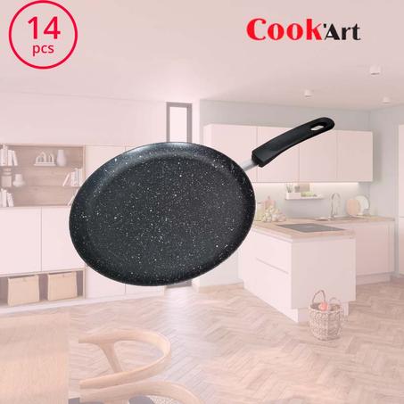 batterie de cuisine 14 pcs noir granite Cookart