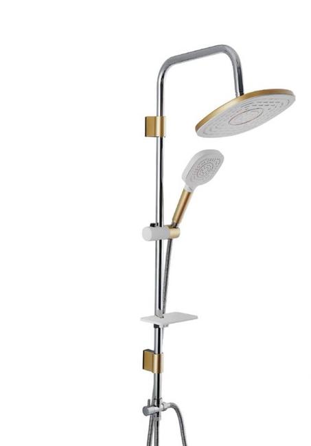 Colonne de douche - Coral Blanc Doré