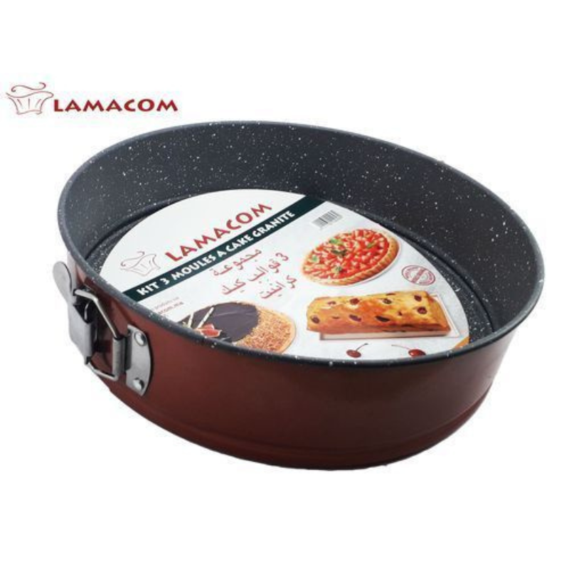 Kit 3 moules lamacom à cake granite