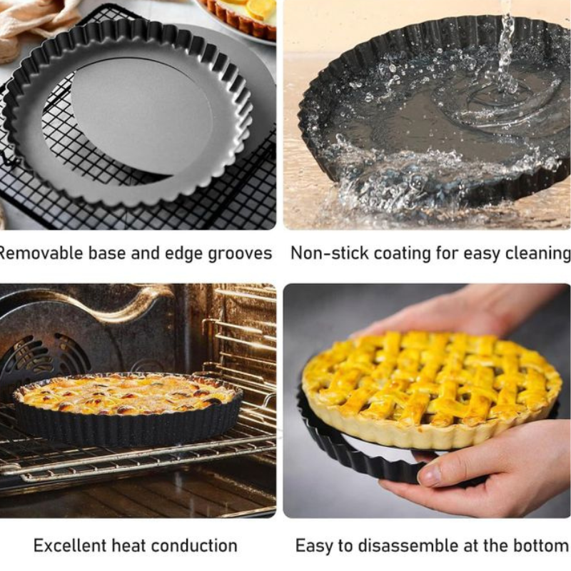 قالب تارت بقاعدة قابلة للإزالة - Moule à tarte à fond amovible
