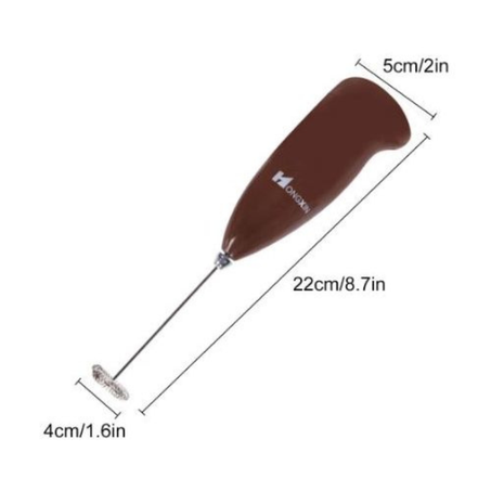 Mousseur à Lait Électrique Portable en Inox – Fouet à Œufs et Crème, Fonctionne à Piles
