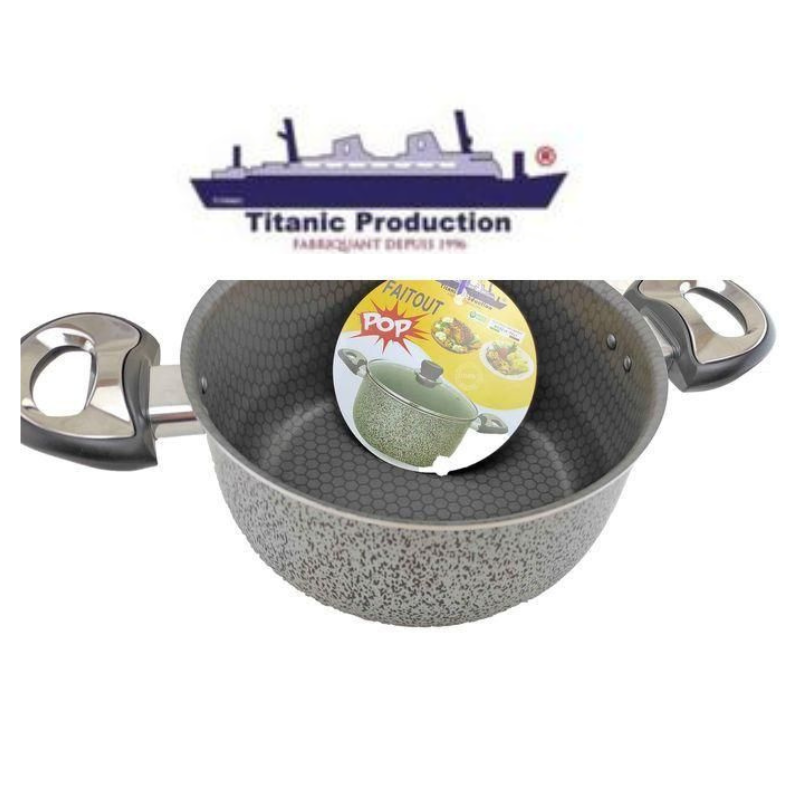Marmite en granite 26cm (Titanic