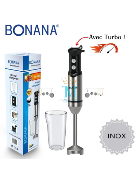 Mixeur Bonana 2 in 1 Turbo INOX