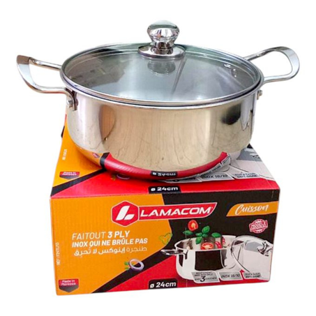 marmite inox lamacom 24cm