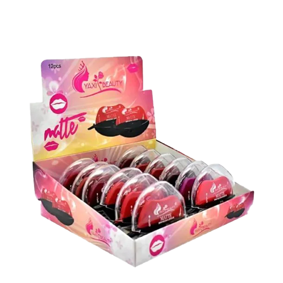 مجموعة احمر شفاه غير لامع 12 لون ميكس