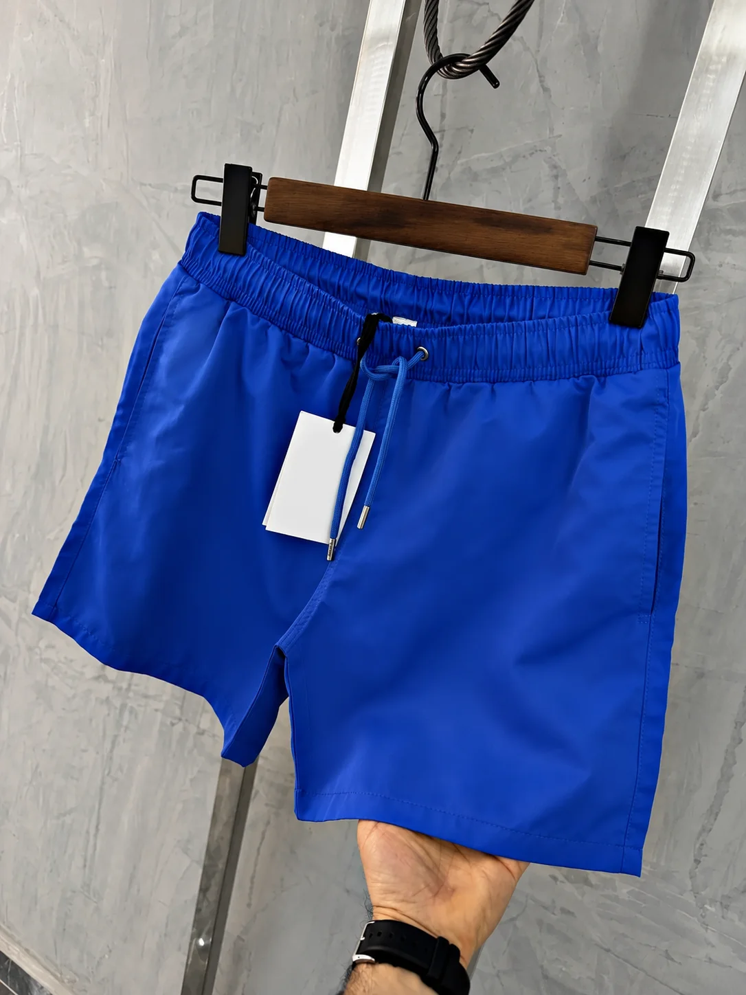 Pack de 3 Short de Bain En Toile Léger  ( Orange + Noir + Bleu Roi )