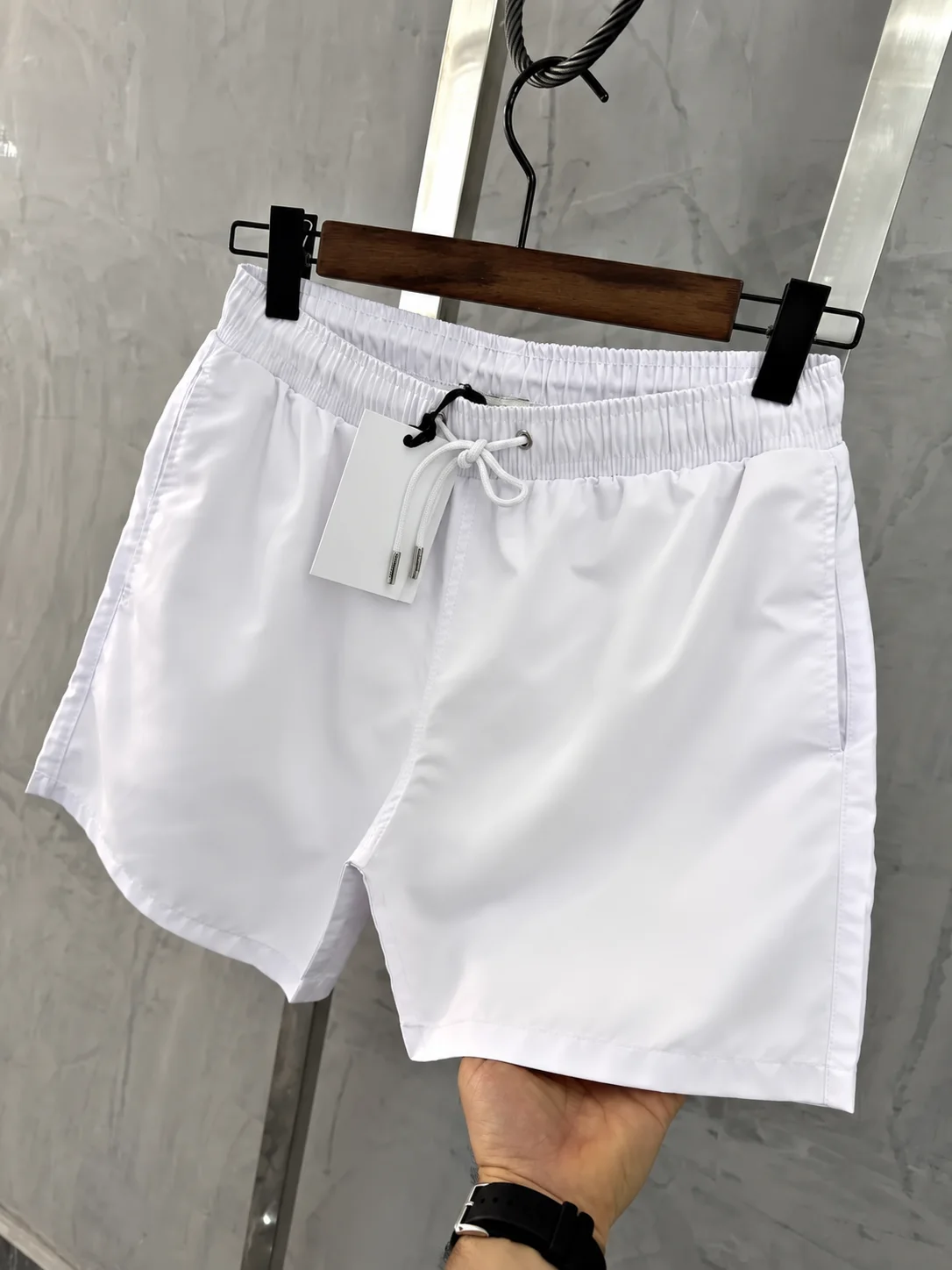 Pack de 3 Short de Bain En Toile Léger  ( Orange + Noir + Bleu Roi )