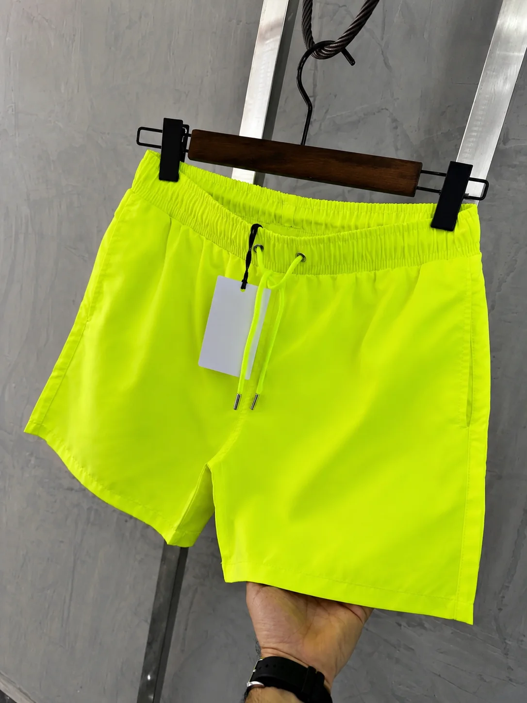 Pack de 3 Short de Bain En Toile Léger  ( Orange + Noir + Bleu Roi )