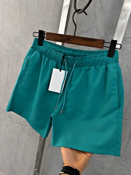 Pack de 3 Short de Bain En Toile Léger  ( Orange + Noir + Bleu Roi )