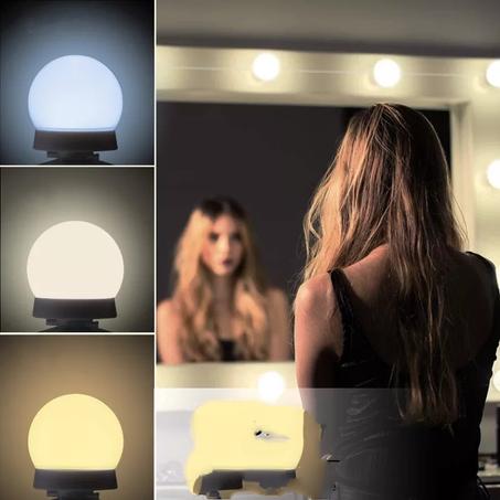 مصابيح مرآة المكياج هوليوود ستايل بعشر مستويات إضاءة( 10 مصابيح =قطعة)