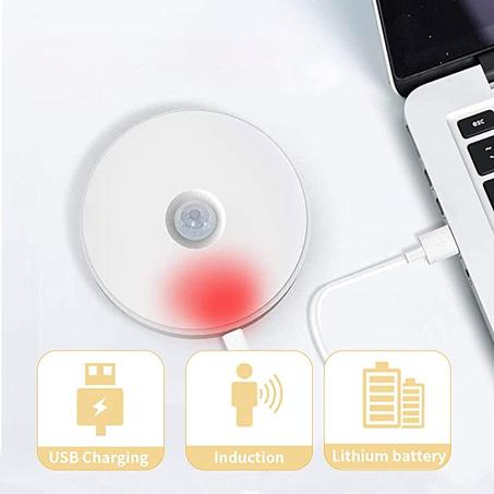 مصباح ذكي بمستشعر حركة ببطارية 400 مللي قابلة لإعادة الشحن بمنفذ usb