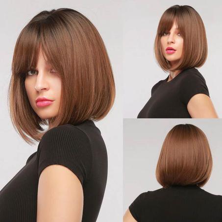 LUXLORA Short Bob Straight Synthetic Wigs (3)
