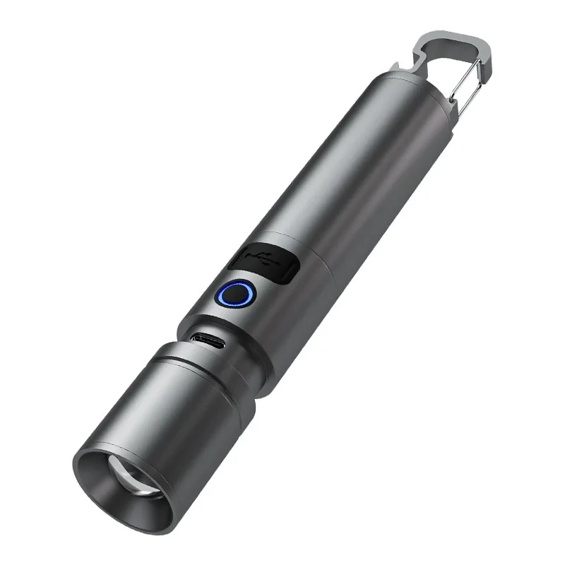 Flashlight with Zoom USB C Power Bank Bottle Opener IP65 Rating