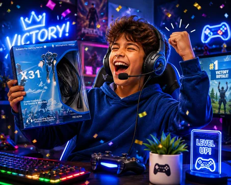 Casque Gaming avec micro X31 pour PC Haute Qualité