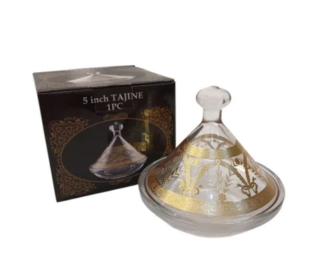 Tajine de décoration, Tajine de présentation en verre Top qualité avec Joli design طاجين من الزجاج الشفاف للتقديم و التزيين بجودة عالية و تصميم رائع