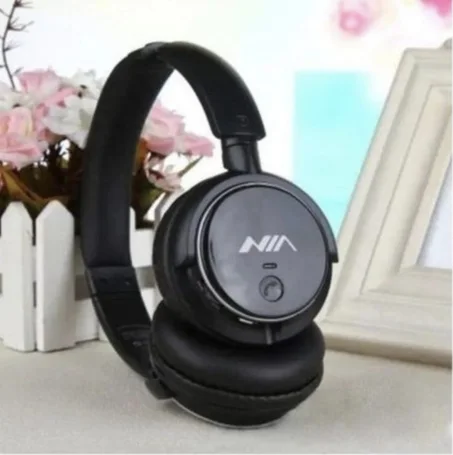 Casque Bluetooth stéréo Nia 4 en 1 avec Microphone Radio FM support Micro SD / Auxiliaire Top Qualité avec un son fort et pure كاسك بلوتوت عالي الجودة 4 في 1 بصوت قوي و نقي جدا