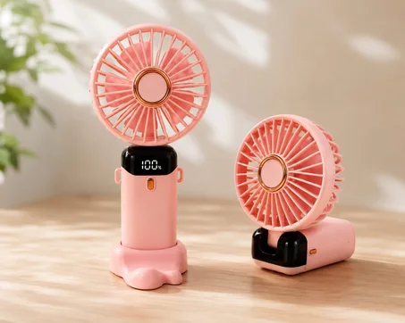Ventilateur Portable Rechargeable avec Écran LED – 5 Vitesses